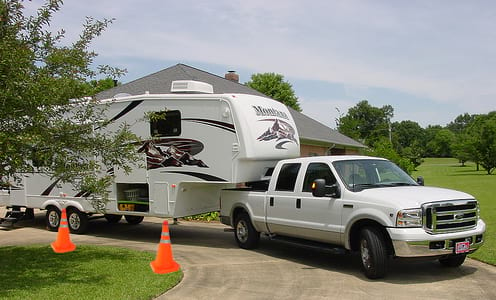 Backing a Fifth Wheel into an RV site